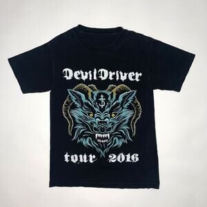 DevilDriver Trust No One Tour 2016 Metal Band Baphomet Wolf Concert T-shirt